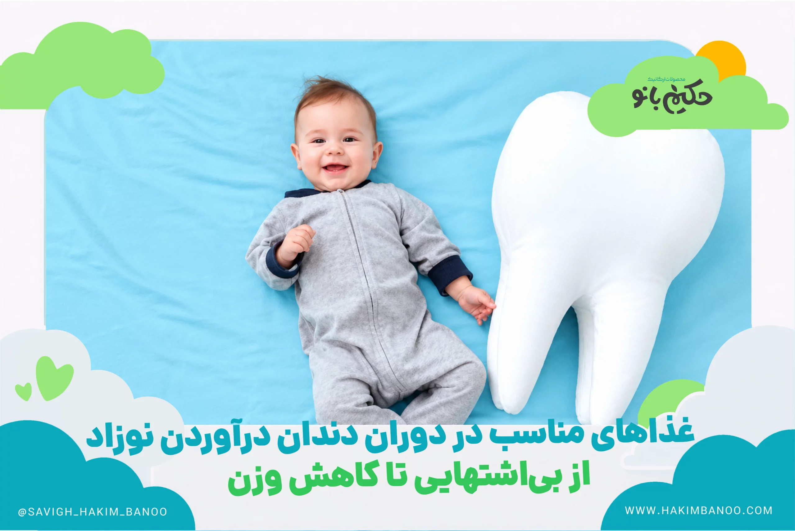 غذای مقوی برای دندان درآوردن نوزاد؛ از پوره تا فرنی